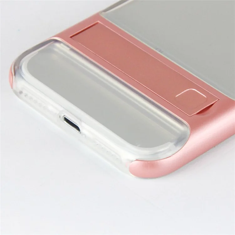 ELEGANCE TPU Plastic Hybrid Phone Shell with Kickstand for iPhone 8 / iPhone 7 4.7 inch - Rose Gold