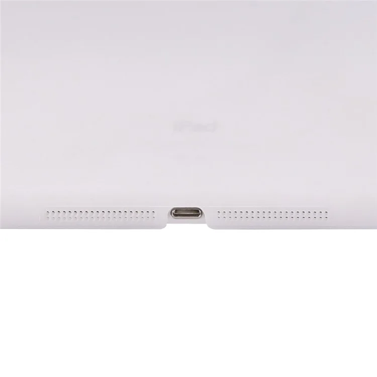 For iPad 9.7 (2018) / 9.7 (2017) Rainbow Color Leather Smart Cover + Back PC Companion Case - Black / White