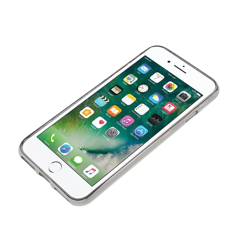 MERCURY GOOSPERY Ring 2 Case Electroplating TPU Clear Cover for iPhone 8 / 7 4.7 inch - Silver