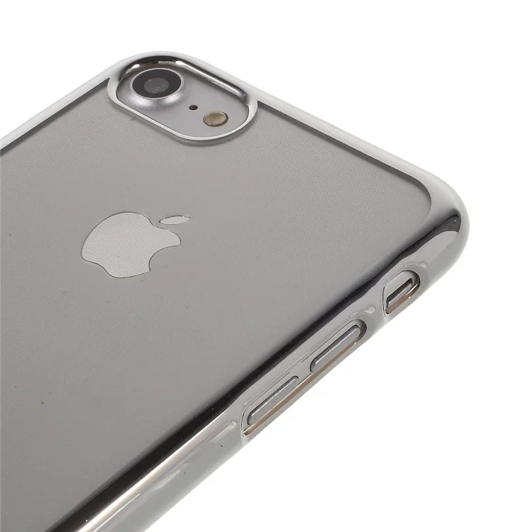 MERCURY GOOSPERY Ring 2 Case Electroplating TPU Clear Cover for iPhone 8 / 7 4.7 inch - Silver