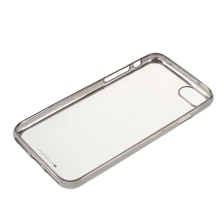 MERCURY GOOSPERY Ring 2 Case Electroplating TPU Clear Cover for iPhone 8 / 7 4.7 inch - Silver