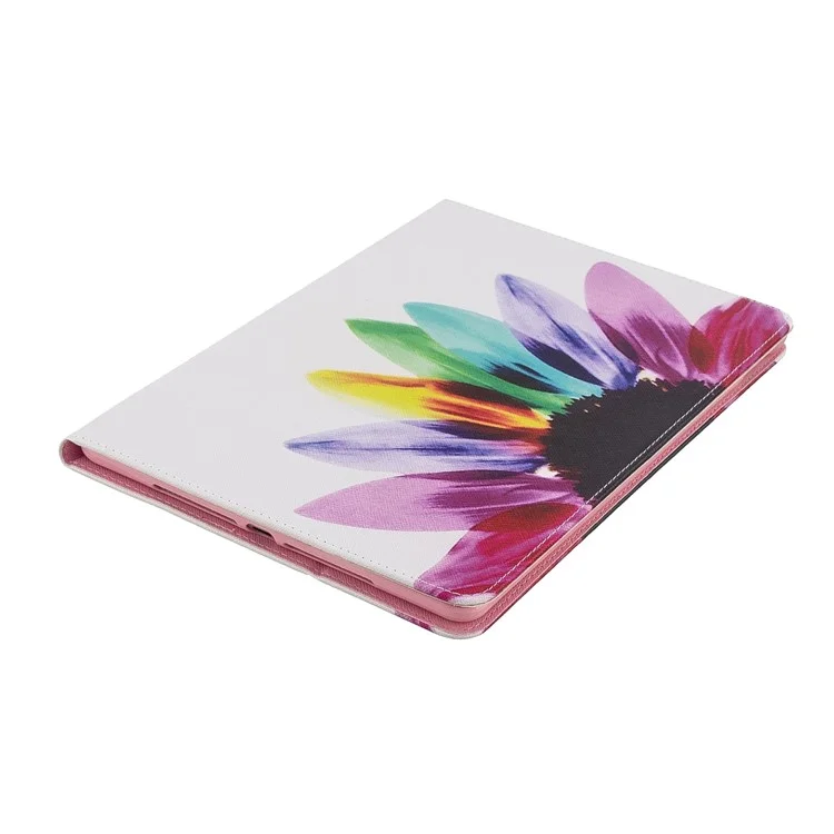 Modèle D'impression PU en Cuir PU Couvercle de Support Pour Ipad Air 10.5 (2019) / Pro 10.5-pouces (2017) - Pétales Colorés