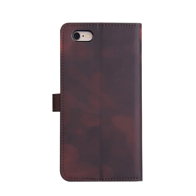 Thermal Induction Fluorescent Color Changing Wallet Leather Magnetic Case for iPhone 6s / 6 4.7 Inch - Black