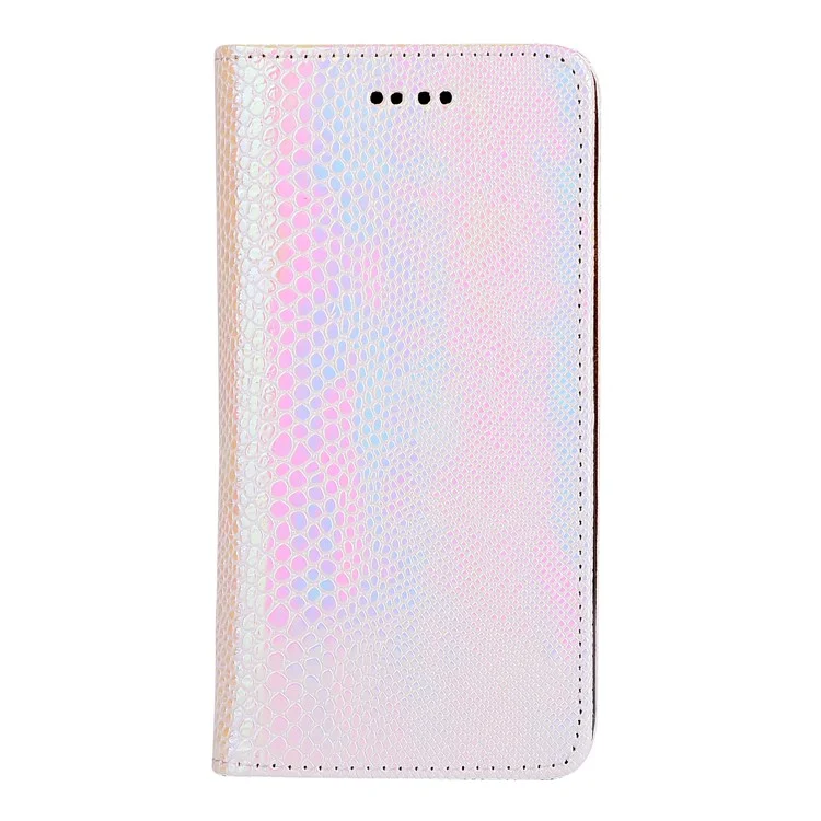 Fancy Snake Texture Card Holder Leather Protective Phone Case for iPhone 8 / 7 4.7 inch - Pink