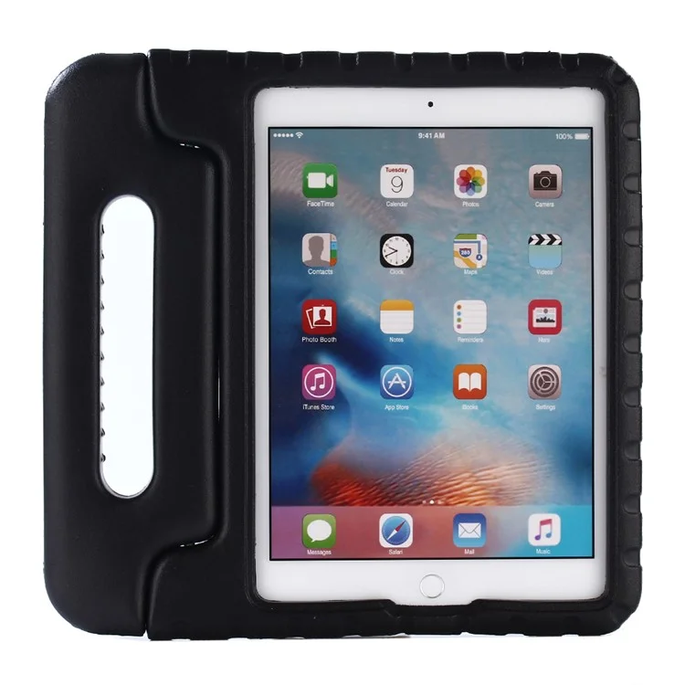 For iPad 9.7-inch (2017)/iPad 9.7-inch (2018)/iPad Air (2013)/iPad Air 2 Shockproof Kids Friendly EVA Tablet Protection Case with Handle Stand - Black