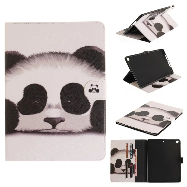 Pattern Printing Wallet Leather Smart Case for iPad 9.7 (2018) / 9.7 (2017) - Panda