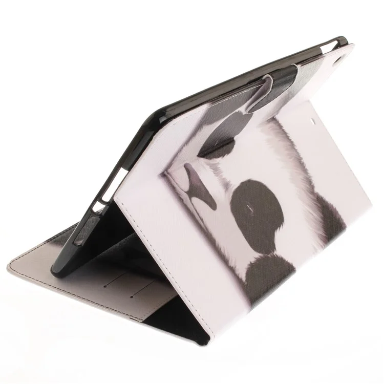 Pattern Printing Wallet Leather Smart Case for iPad 9.7 (2018) / 9.7 (2017) - Panda