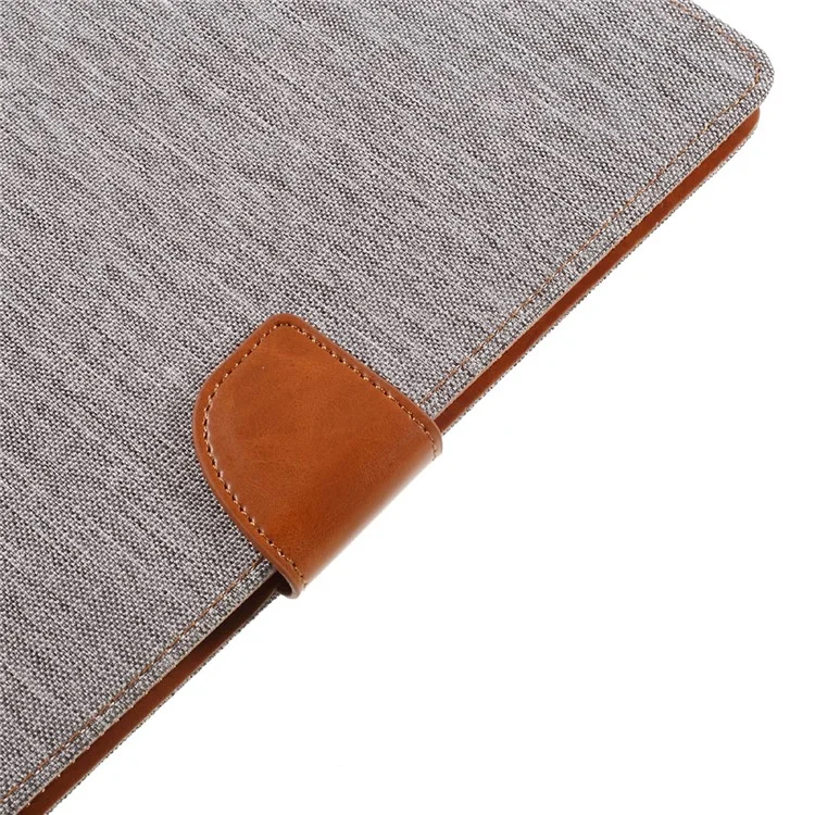 MERCURY GOOSPERY Canvas Leather Wallet Case Stand for iPad 9.7 (2018) / 9.7 (2017) - Grey