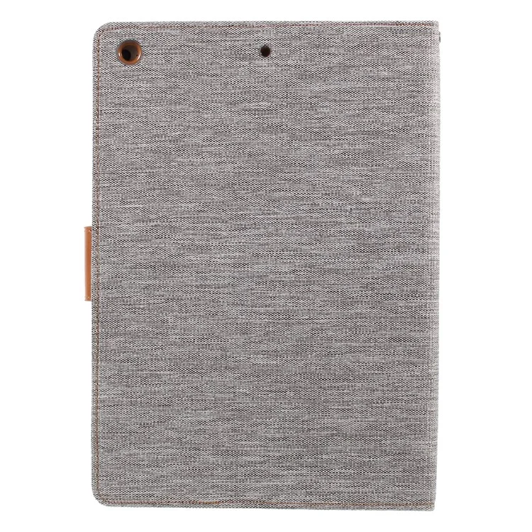 MERCURY GOOSPERY Canvas Leather Wallet Case Stand for iPad 9.7 (2018) / 9.7 (2017) - Grey