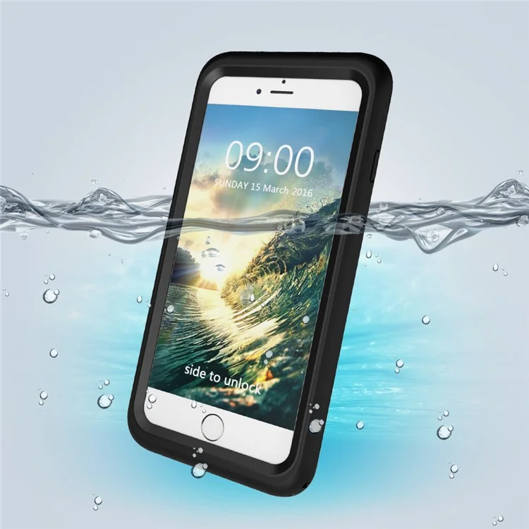 3-Meter Underwater Waterproof PC+TPU Cover for iPhone 7 with Responsive Buttons - Black