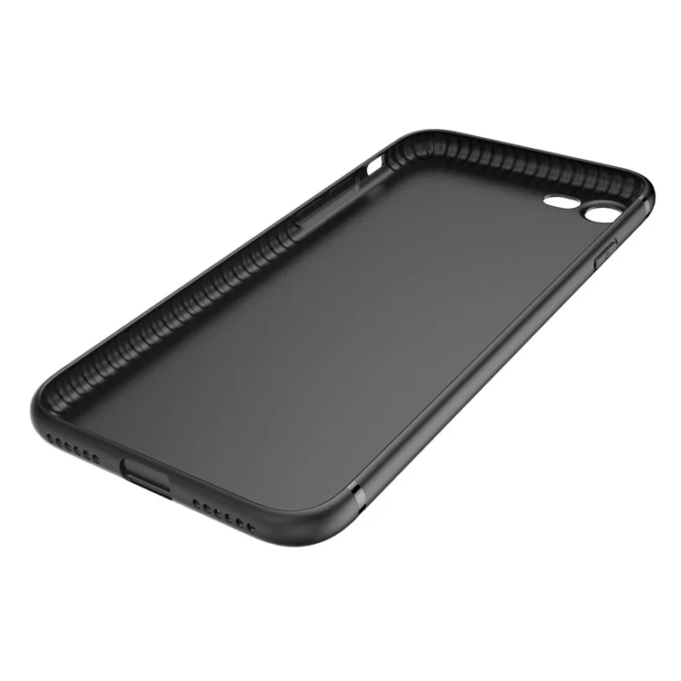 Magnetic Ring Holder Car Bracket TPU PC Hard Shell for iPhone 8 / iPhone 7 4.7 inch - Black