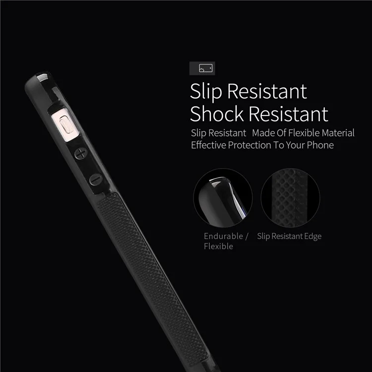 DUX DUCIS Pocard Series PU Leather Coated TPU Back Case for iPhone SE/5S/5 - Black