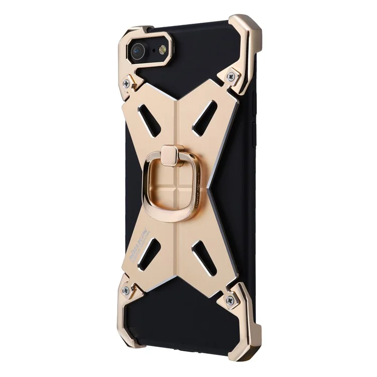 NILLKIN Barde II Metal Phone Case with Ring Holder for iPhone 8 / 7 4.7 inch - Gold