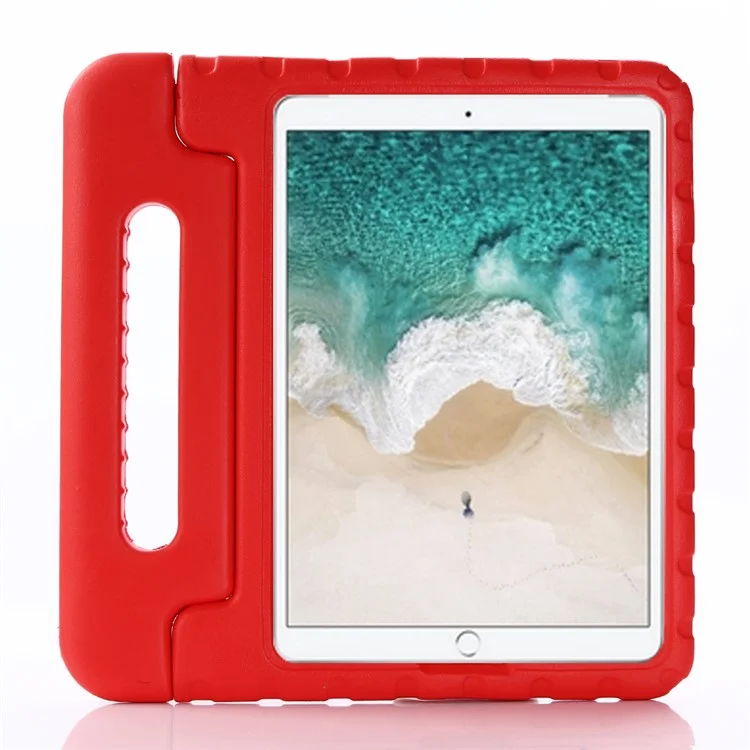 EVA Case for iPad 10.2 (2021) / (2020) / (2019) / Air 10.5 inch (2019) / Pro 10.5 inch (2017) Shockproof Kids Safe Handle Kickstand Cover - Red