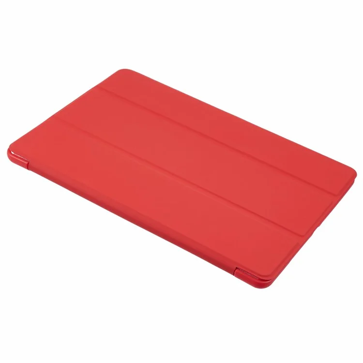 Cubierta Inteligente De Cuero Triple Plegable Para IPad Air 10.5 (2019) / Pro 10.5 (2017) - Rojo