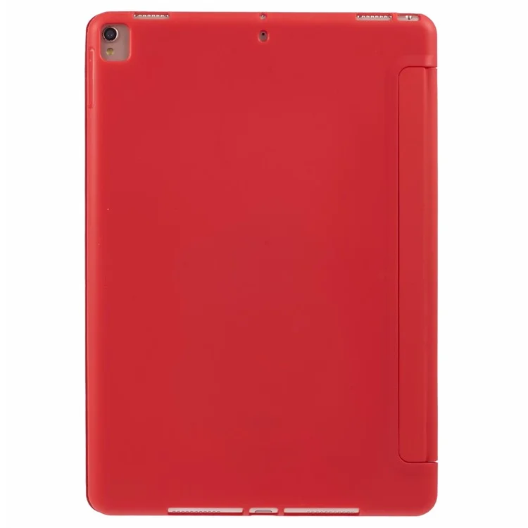 Cubierta Inteligente De Cuero Triple Plegable Para IPad Air 10.5 (2019) / Pro 10.5 (2017) - Rojo