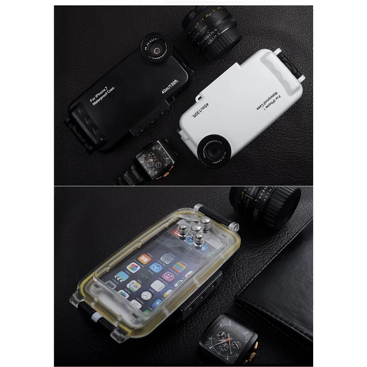 MEIKON 40m/130ft Underwater Diving IPX8 Waterproof Case for iPhone 6s Plus / 6 Plus 5.5 inch - White