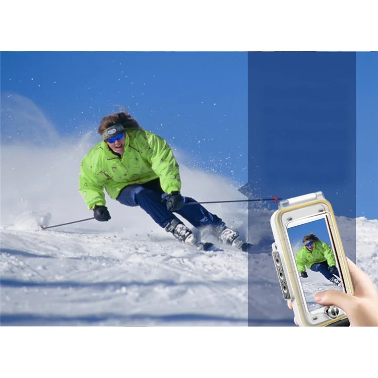 MEIKON 40m/130ft Underwater Diving IPX8 Waterproof Case for iPhone 6s Plus / 6 Plus 5.5 inch - White