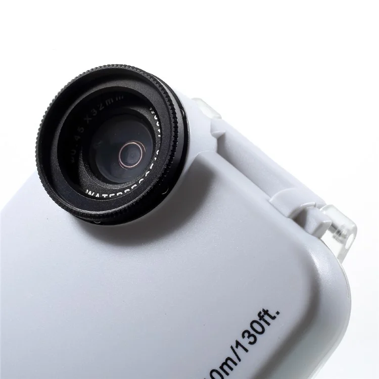 MEIKON 40m/130ft Underwater Diving IPX8 Waterproof Case for iPhone 6s Plus / 6 Plus 5.5 inch - White