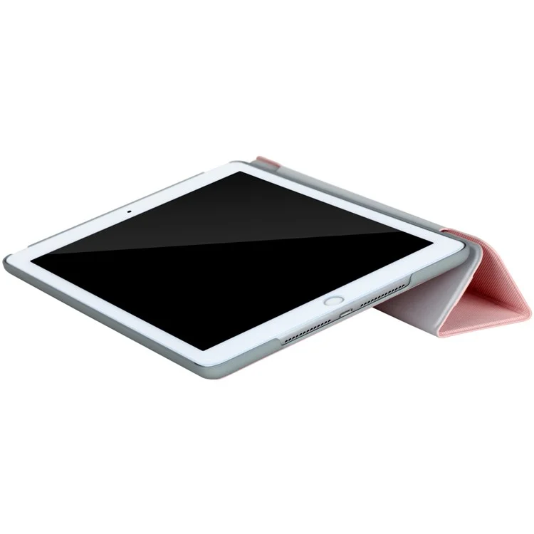 MOMAX Smart Cloth Texture Tablet Rotary Stand Shell for iPad 9.7 (2018) / 9.7 (2017) - Pink