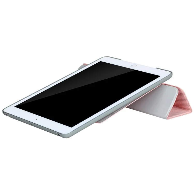 MOMAX Smart Cloth Texture Tablet Rotary Stand Shell for iPad 9.7 (2018) / 9.7 (2017) - Pink