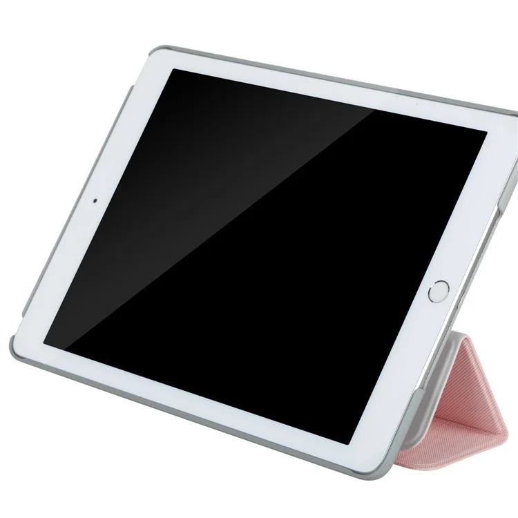 MOMAX Smart Cloth Texture Tablet Rotary Stand Shell for iPad 9.7 (2018) / 9.7 (2017) - Pink