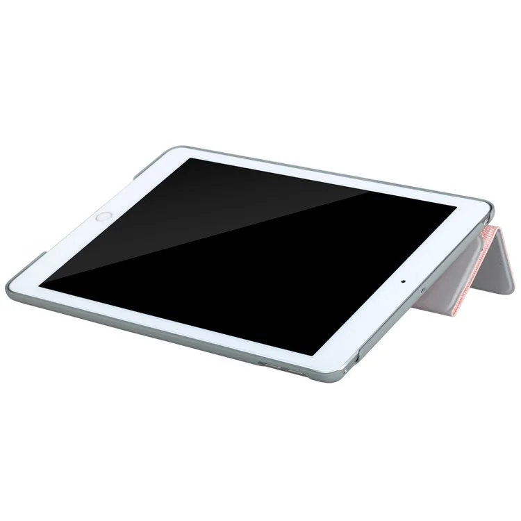 MOMAX Smart Cloth Texture Tablet Rotary Stand Shell for iPad 9.7 (2018) / 9.7 (2017) - Pink