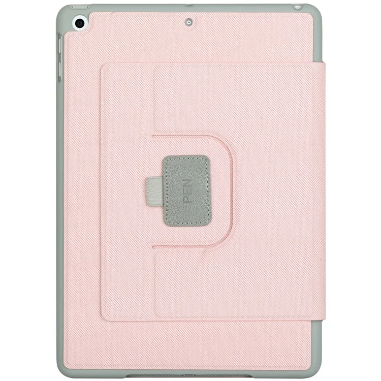 MOMAX Smart Cloth Texture Tablet Rotary Stand Shell for iPad 9.7 (2018) / 9.7 (2017) - Pink