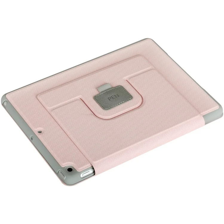 MOMAX Smart Cloth Texture Tablet Rotary Stand Shell for iPad 9.7 (2018) / 9.7 (2017) - Pink