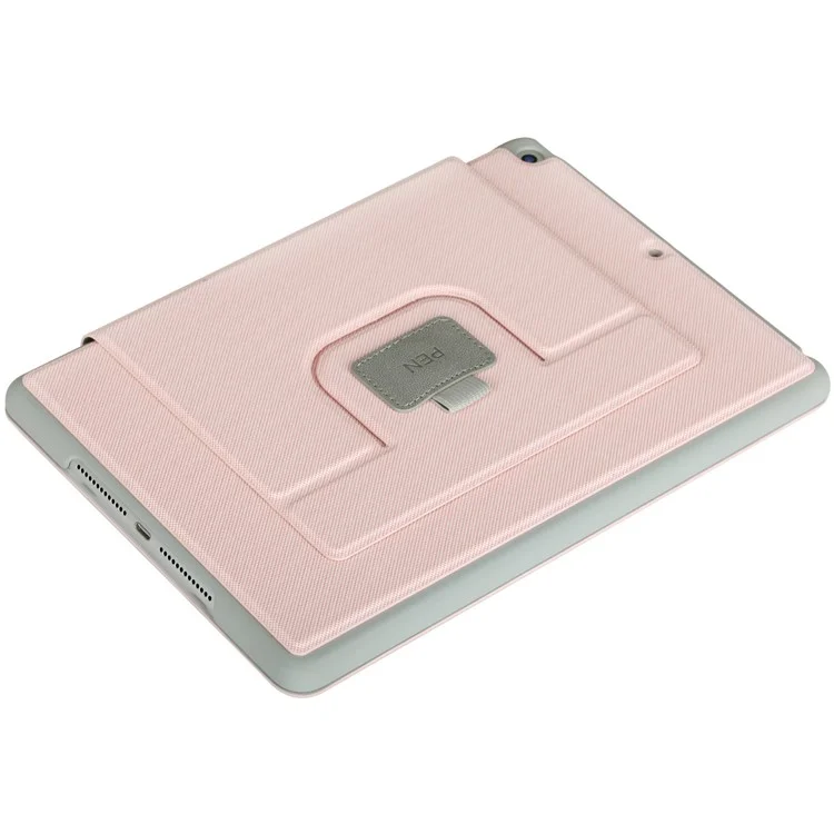 MOMAX Smart Cloth Texture Tablet Rotary Stand Shell for iPad 9.7 (2018) / 9.7 (2017) - Pink