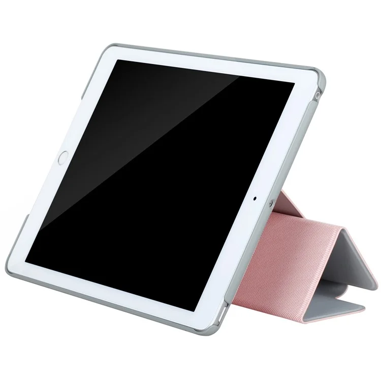 MOMAX Smart Cloth Texture Tablet Rotary Stand Shell for iPad 9.7 (2018) / 9.7 (2017) - Pink