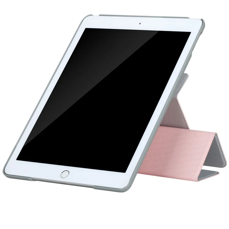 MOMAX Smart Cloth Texture Tablet Rotary Stand Shell for iPad 9.7 (2018) / 9.7 (2017) - Pink