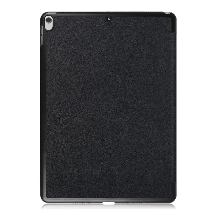 For iPad Pro 10.5 (2017) Smart Leather Wallet Tri-fold Stand Protective Cover - Black