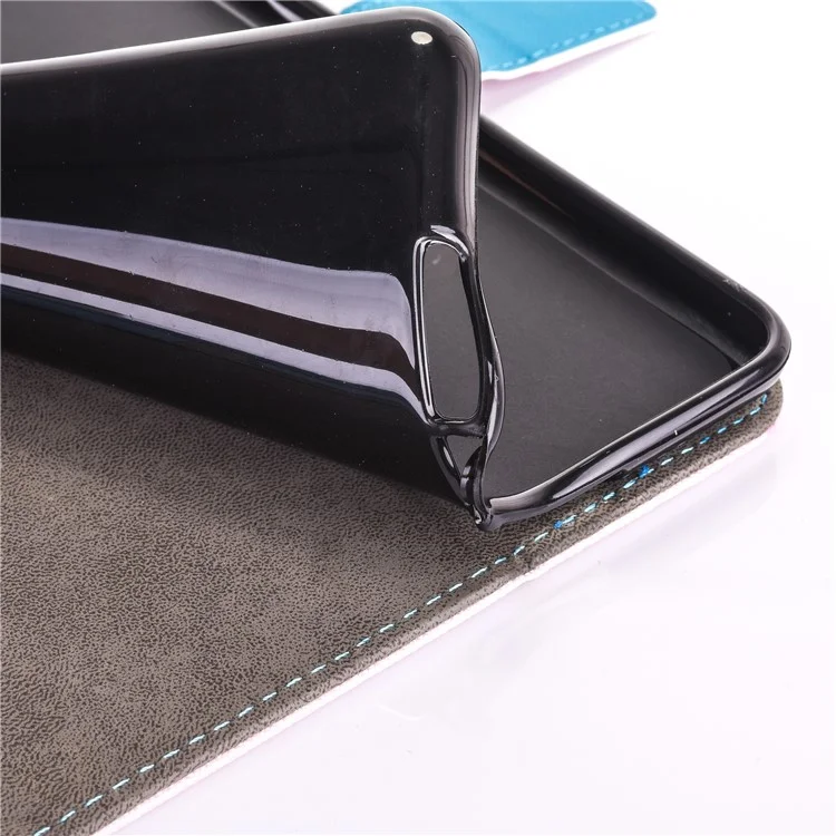 For iPad Pro 10.5-inch (2017) Smart Pattern Printing Stand Card Holder Leather Tablet Shell - White Sequins