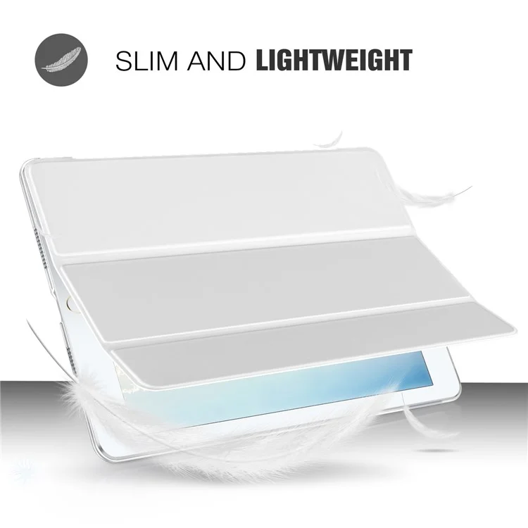 Auto-wake/sleep Tri-fold Stand Protective Leather Cover for iPad Pro 10.5 (2017) - White