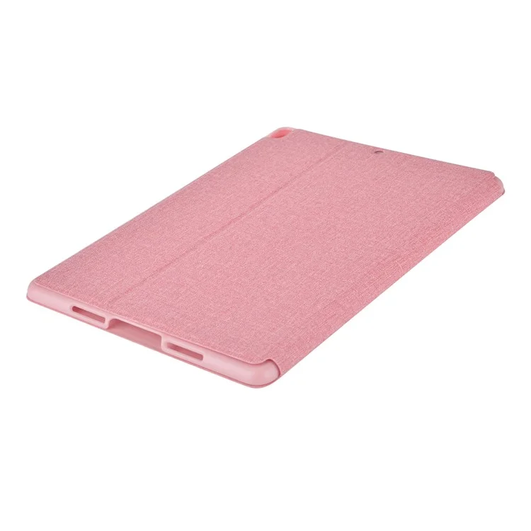 DEVIA Business Cloth Texture Smart Leather Flax Flip Case for iPad Pro 12.9 (2017&2016) - Pink