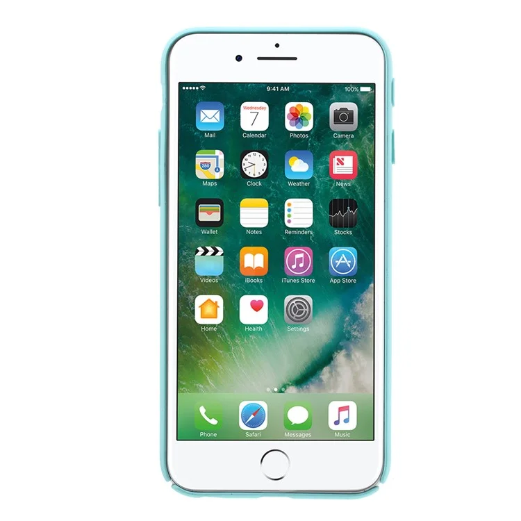 3D Milk Pattern Wrapped Edges Hard Plastic Case for iPhone 6s Plus / 6 Plus - Blue