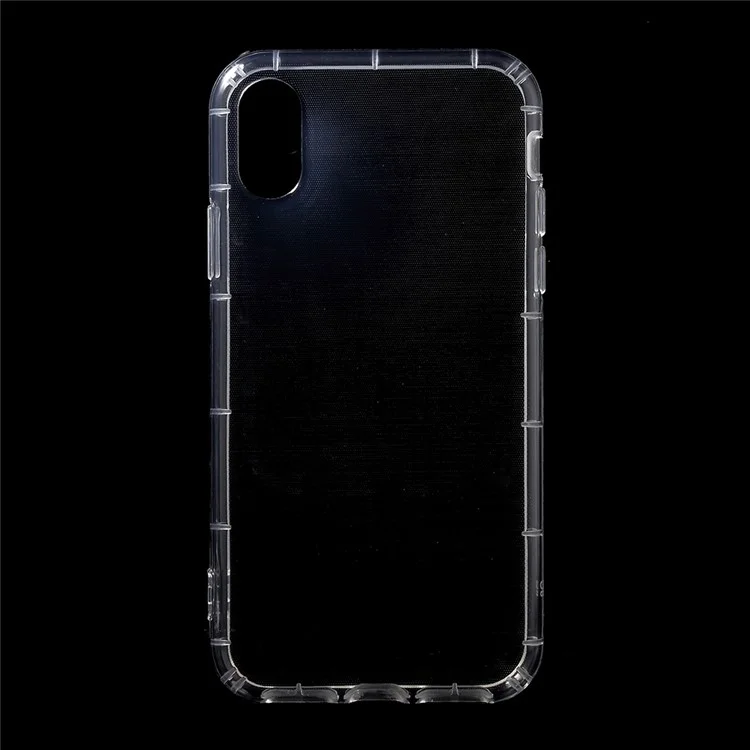 Drop-resistant Clear TPU Protection Cell Phone Case Accessory for iPhone XS / X 5.8 inch - Transparent