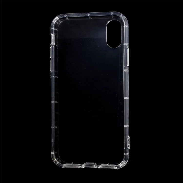 Drop-resistant Clear TPU Protection Cell Phone Case Accessory for iPhone XS / X 5.8 inch - Transparent