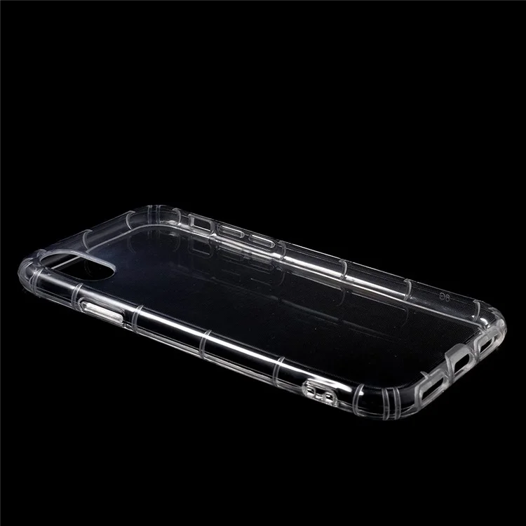 Drop-resistant Clear TPU Protection Cell Phone Case Accessory for iPhone XS / X 5.8 inch - Transparent