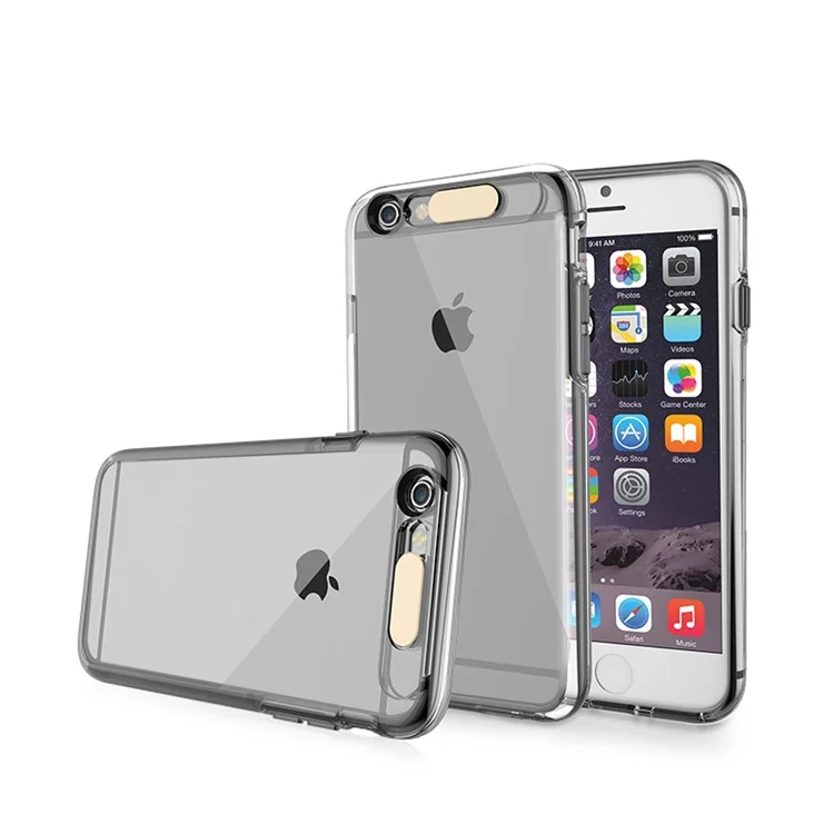 ROCK Light Tube Series Upgrade Incoming Calls Flashing PC TPU Phone Cover for iPhone 6s Plus / 6 Plus - Transparent