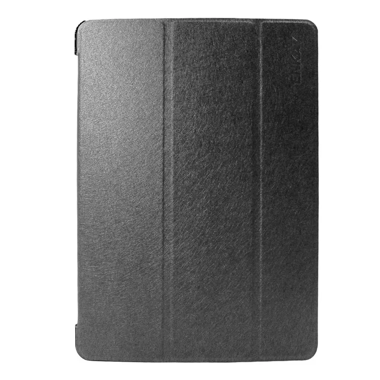 ENKAY for iPad Pro 10.5 (2017) Silk Texture Tri-fold Leather Smart Case with Stand - Black