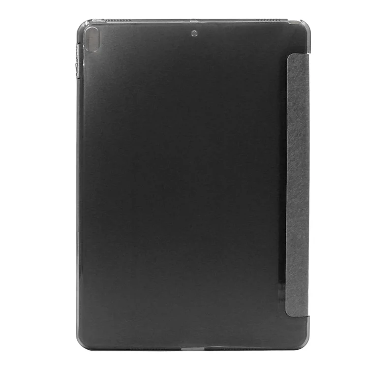 ENKAY for iPad Pro 10.5 (2017) Silk Texture Tri-fold Leather Smart Case with Stand - Black