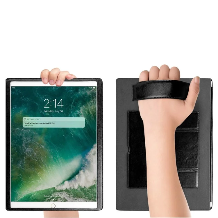 QIALINO Classic Genuine Leather Auto Wake & Sleep Stand Case for iPad Pro 10.5 (2017) - Black