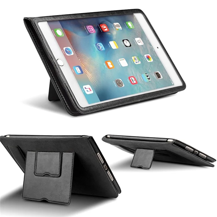 QIALINO Classic Genuine Cowhide Leather Case for iPad Air 2 - Black