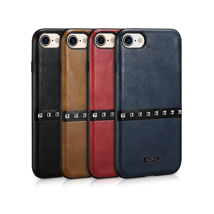 XOOMZ Rivet Decorated PU Leather Back Cover for iPhone 8 / 7 4.7 inch - Red