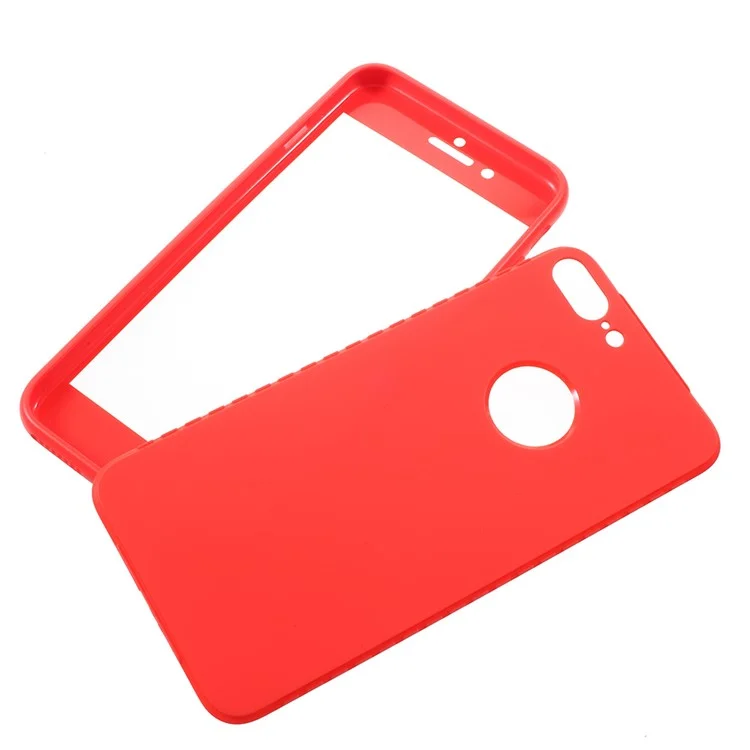 WUW K85 Touchable Front + Back 2-Piece TPU + PC Phone Case for iPhone 8 Plus / 7 Plus 5.5 inch - Red