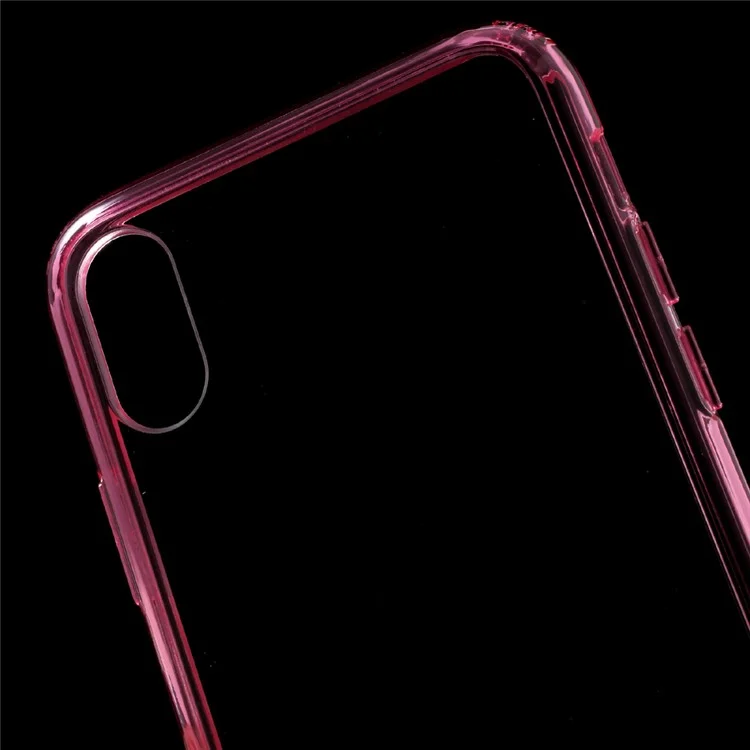 Scratch-proof PC + Anti-yellowing Bayer 3695 TPU Case for iPhone X/10 5.8 inch - Rose