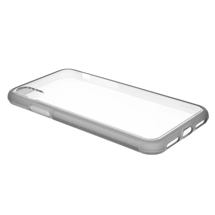 Two-tone Anti-slip PC + TPU Mobile Phone Casing for iPhone X/10 5.8 inch - Grey