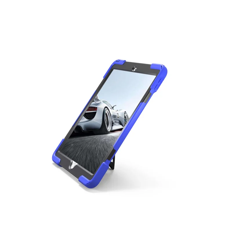 For iPad Air 10.5 (2019) / Pro 10.5 (2017) 360 Degree Swivel Kickstand PC + Silicone Tablet  Casing - Dark Blue